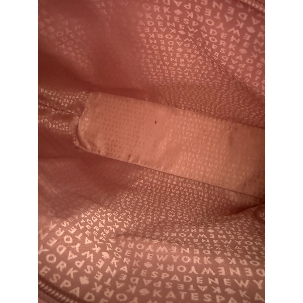 Kate Spade Karla Pink Smooth Leather Tote Seton Drive Mauve Sequin Bow Charm - Picture 9 of 9